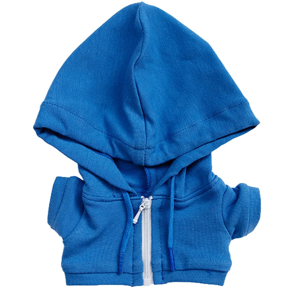 FUPUONE Plush Toy Clothes 10cm Hoodie, 10 Colors (Blue)