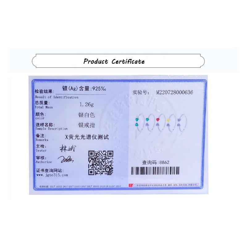 Classic Rainbow Double Love Red Envelope Topaz Emerald Ring For Women Heart Shape Original Sterling Silver Anniversary Jewelry