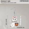 2D Flat, 1 Pair/2 Pairs Halloween Ghost and Pumpkin Flower Basket Acrylic Earrings Halloween Earrings Trendy Female Earrings Holiday Party Gifts