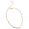 Golden Tone Elbow Pipe Chain Anklet Bracelet for Women