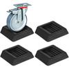 JUTOSU Caster Stoppers, Set of 4, Rubber Caster Chair Stoppers, Anti-Slip, Quiet, Vibration Absorbing, Scratch-Resistant, Protective Pads for Furnitur