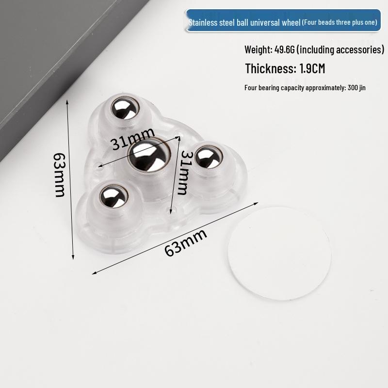 Cicha Samoprzylepna Podstawa Mobilna: Uniwersalne kółko bez wiercenia z pogrubionym łożyskiem kulkowym do użytku domowego