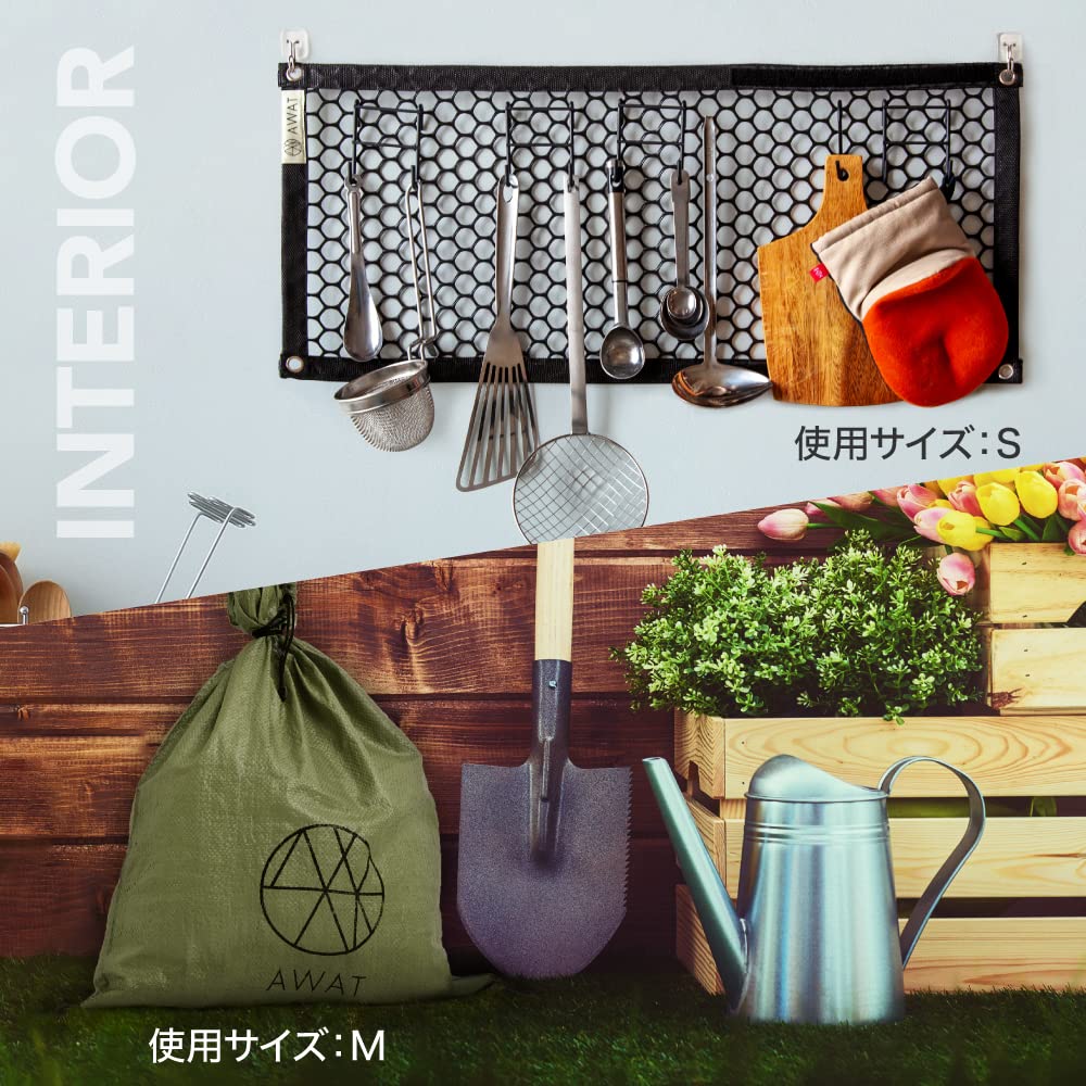 Alphax AWAT Multi-Mesh Small Sandbag Stand with 10 Sandbags, Hanging Storage, Firewood Storage Bag, Sandbag Stand, Outdoor, 30 x 70 cm, AP-439103