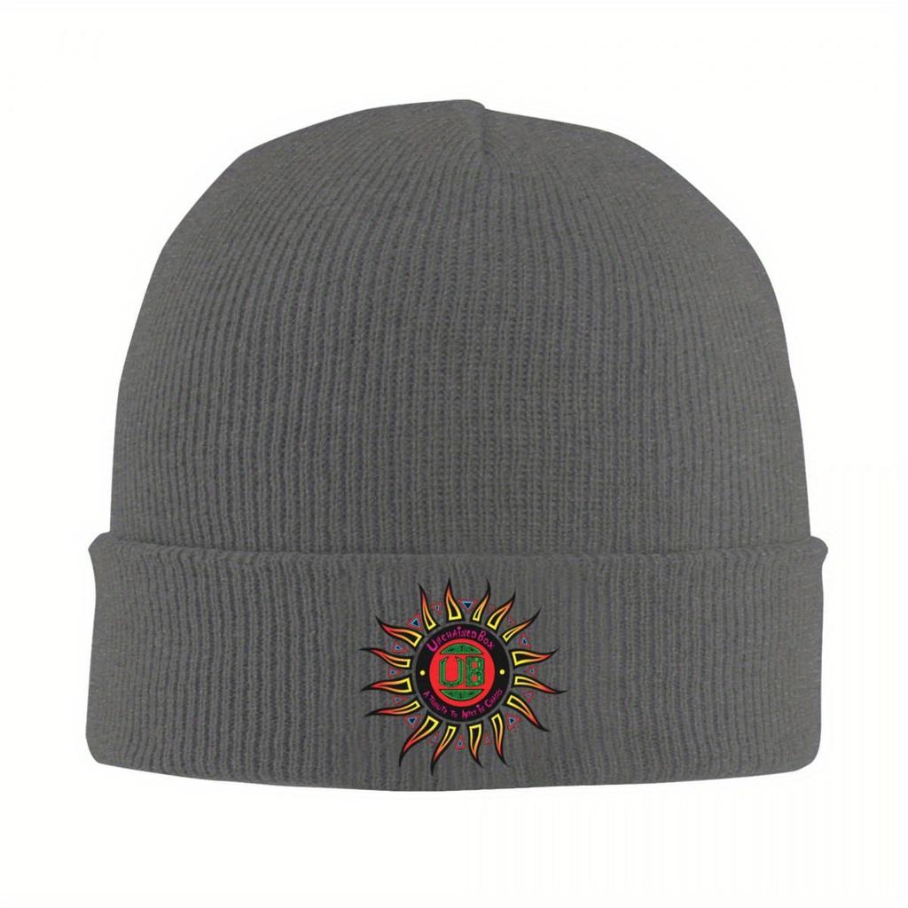 Alice In Chains Logo Knitted Hat Women's Men's Skullies Beanies Winter Hat Acrylic Crochet Melon Cap