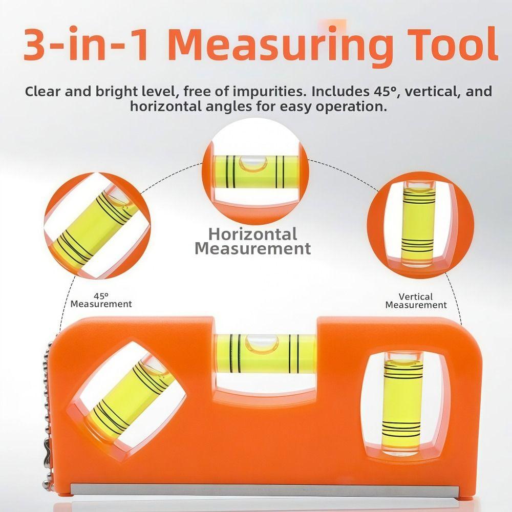 Magnetic Mini Vertical Spirit Levels Horizontal Ruler  For Determining Horizontal Vertical Plane