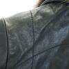 Pas De Calais Leather Jacket 38 Dark Green With Raccoon Fur Women Used