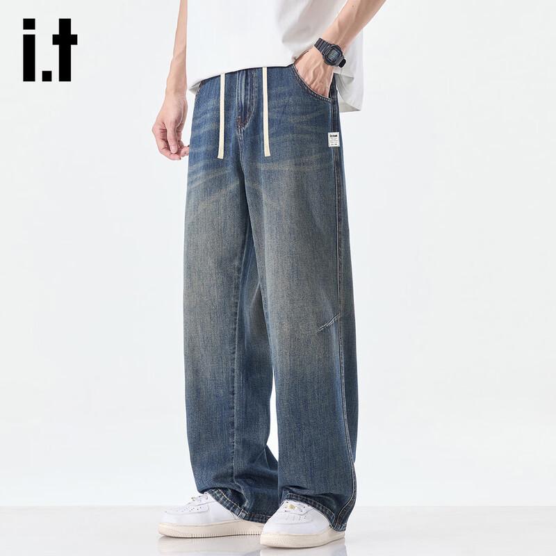 Izzue It Men s Retro Washed Straight Leg Jeans M