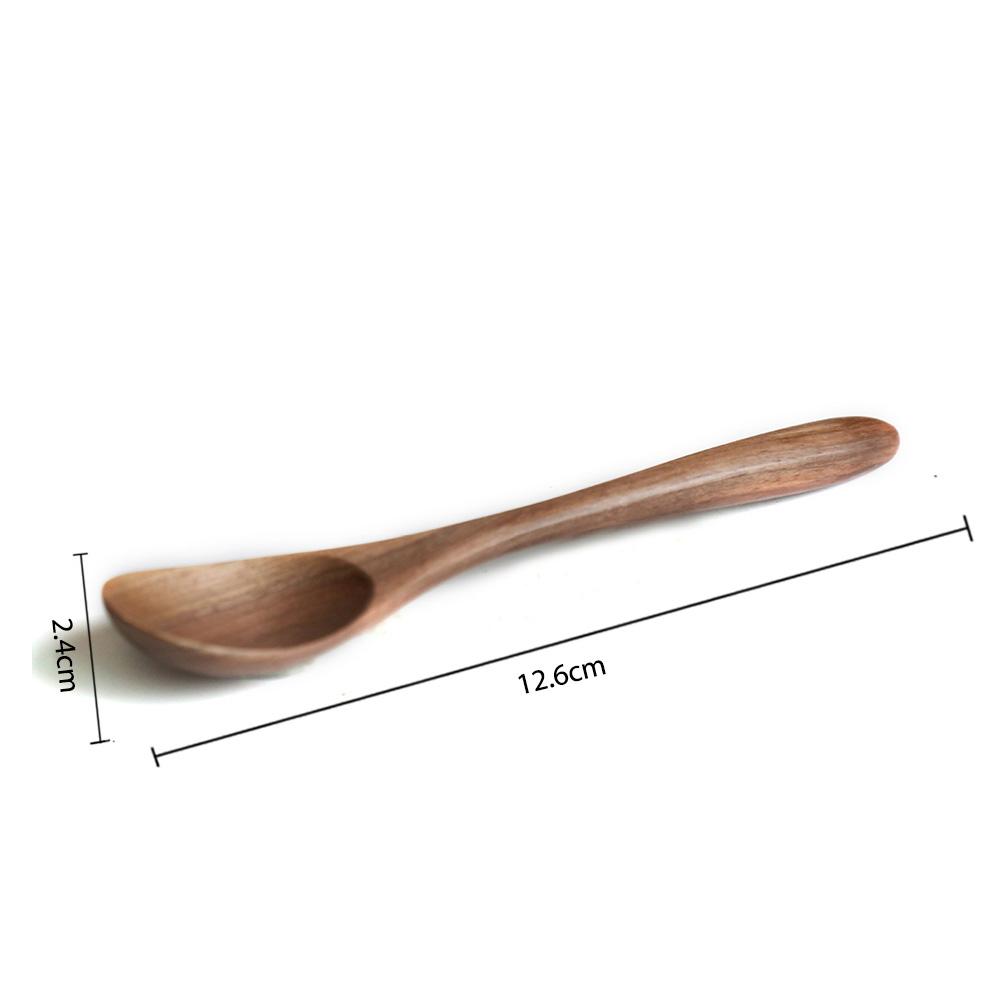 Black Walnut Wooden Spoon Tableware Honey Coffee Soup Spoon
