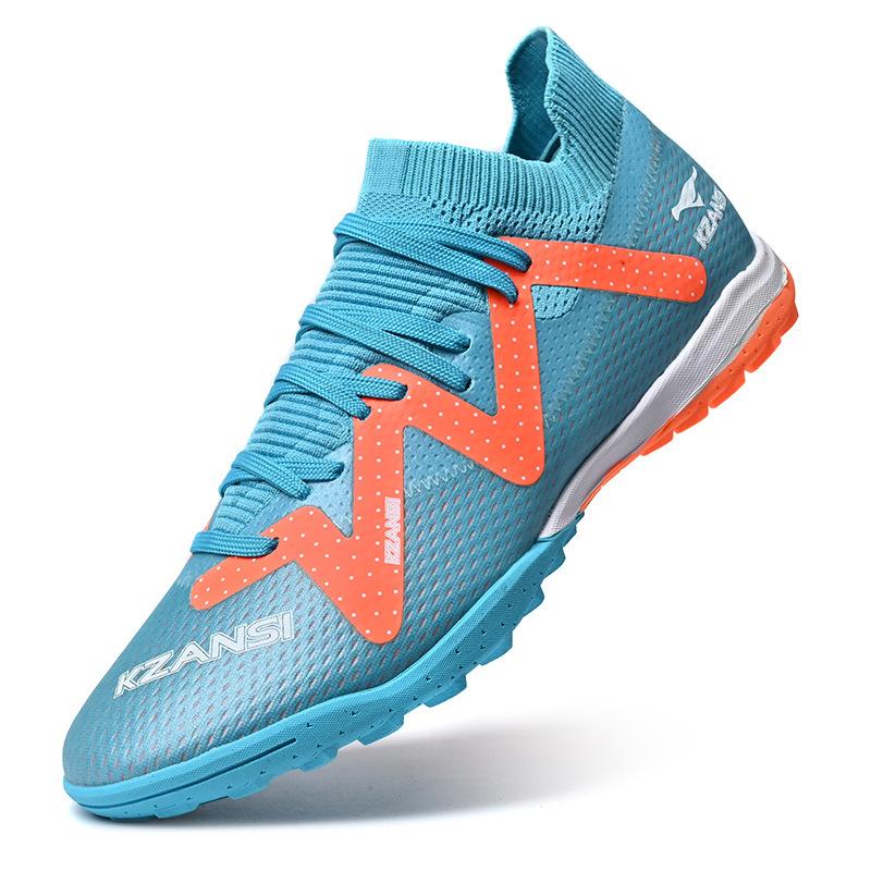 Large Size Football Shoes Men's High-top Youth Students Game Training Shoes Artificial Grass Long Broken Nails Football Shoes
