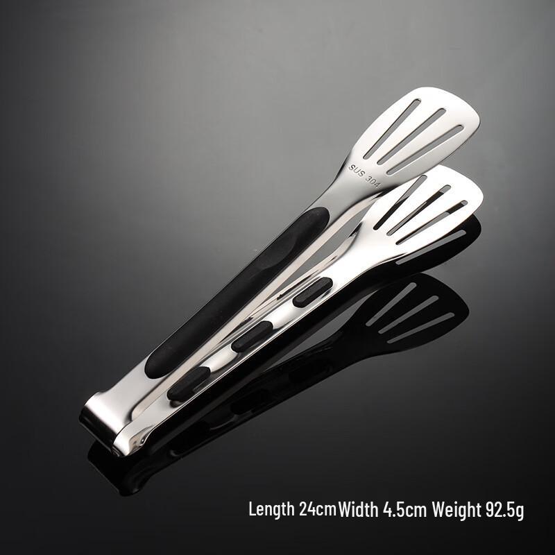 Qianxing 304 Stainless Steel Silicone Handle Food Tongs