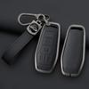 Zinc Alloy Genuine Leather Auto Smart Key Fob Cover Case Fit For Ford Fusion Mondeo Mustang F-150 Explorer Edge Auto Accessories