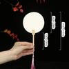 Blank Hand Fan Chinease Rice Paper Fan with Tassels Wood Handle Calligraphys Painting Handheld Fan Elegant Gift for Woman