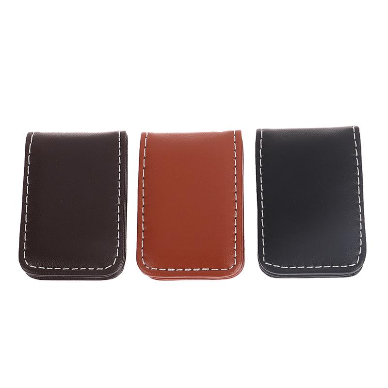 1Pc Money Clip Wallet Slim Men Women Vintage Strong Magnet Money Clip Cow Pu Leather Pocket Clamp Credit Card Cash Wallet