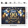 2D Happy 90th Birthday Hintergrund Banner Ballon Feuerwerk Party Deko