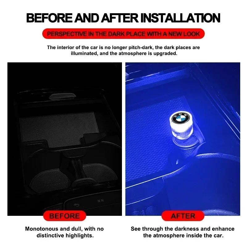 NTHEV1 Hot 2025 For BMW Car Mini USB LED Ambient Light Plug Decorative Atmosphere Lamp For BMW Series i3 i4 G07 G06 G05 G02 G01 F48 F39