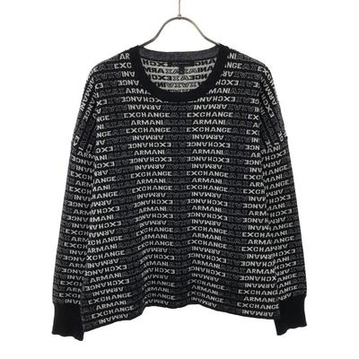 Logo Long Sleeve Sweater XS Black Knit Women Used
