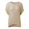 Women's Sexy Hollow Out Five Sleeve Beach Blouse Colour Knitted Top