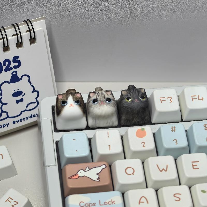 

Милый кот Аниме Кастомные кейкапы Глина Оригинальный Каваи Артизан кейкап Мультяшный Ручной работы Игровые кейкапы для Механической клавиатуры Подарки