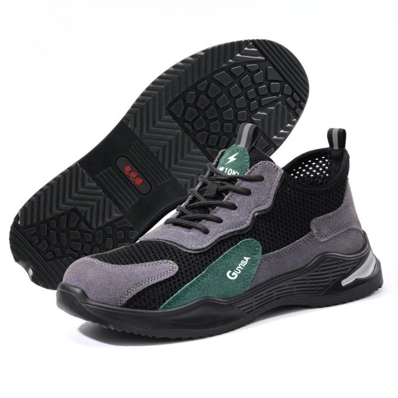 Scarpe Sportive Estive da Lavoro Scarpe di Sicurezza Antipuncture Uomo Punta in Acciaio Scarpe Protettive Isolanti 10kv Uomo