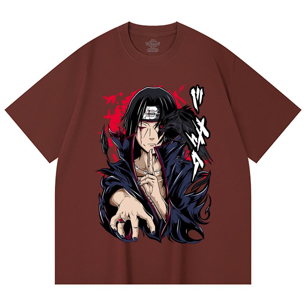 230 g/m² 100% Bavlna Naruto V3 Potisk Itachi Unisex Tílko z Heavy Bavlny