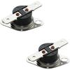 2-Pack KSD201 110-0°C Thermostat Thermal Fuse Switch, Normally Closed Temperature Control Compatible for GE Microwave Ovens JES1657SMSS and More,