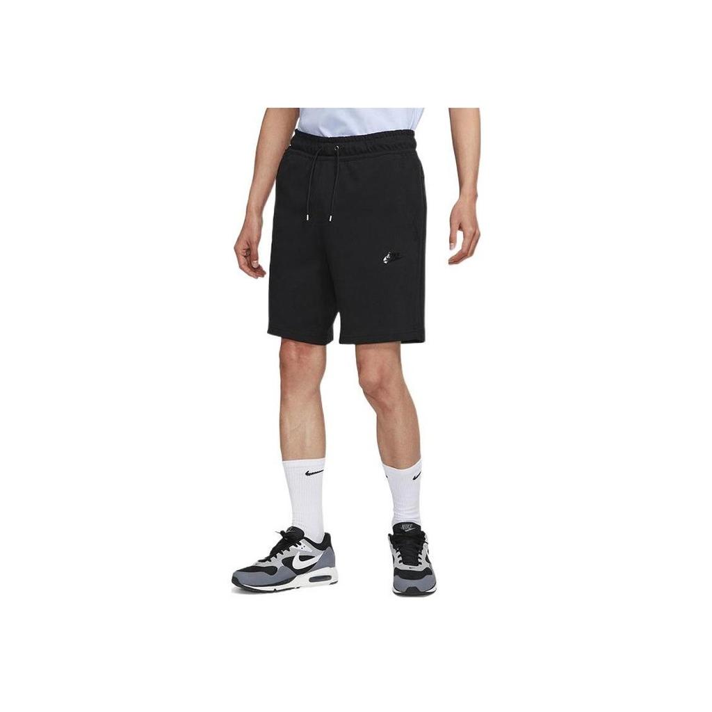 Nike Solid Color Drawstring Straight-Leg Shorts Men Bottoms Black DM6590-010