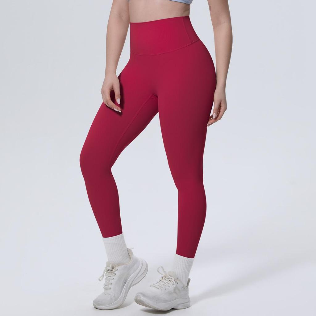 High-Waisted Peach-Lift Anti-Curl Yoga Pants - Skin-Friendly Nylon Tight-Fit Sportswear