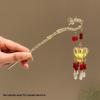 Children's Glowing Tassel Lantern Hairpin - Ancient Style Hair Bun Accessory for New Year's Hanfu Headdress.