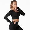 NordingShow Women's Long Sleeve Athletic Crop Top