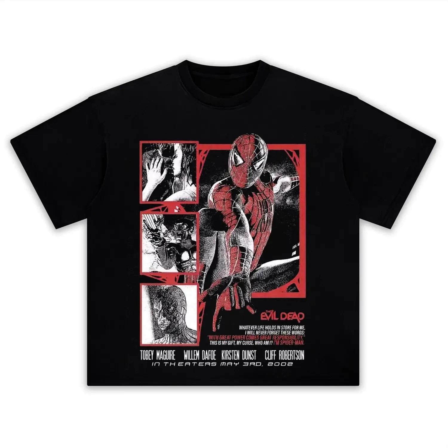 

Бавовняна унісекс футболка Spider Man Brand New Day 2026 Фільми Marvel З круглим вирізом Y2K З коротким рукавом Чоловіча Жіноча Літня Футболка Подарунок для Фаната L чорний