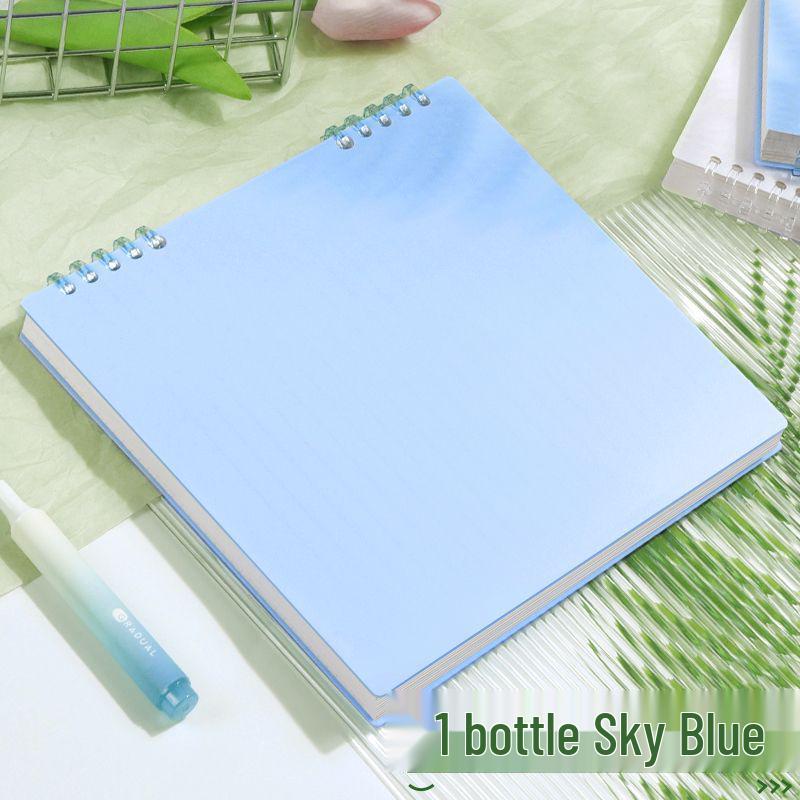 Retro Square Grid Flip-Open Loose-Leaf Student Notepad