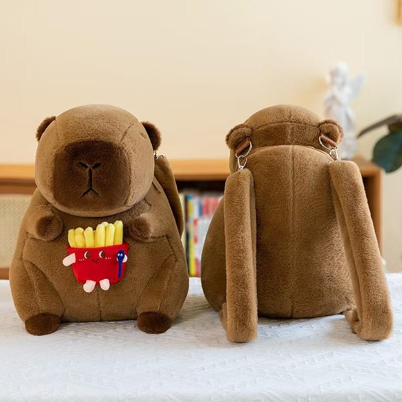 Capybara Backpack Plush Animal Stuffed Children Shoulder Bag Pp Cotton Filling