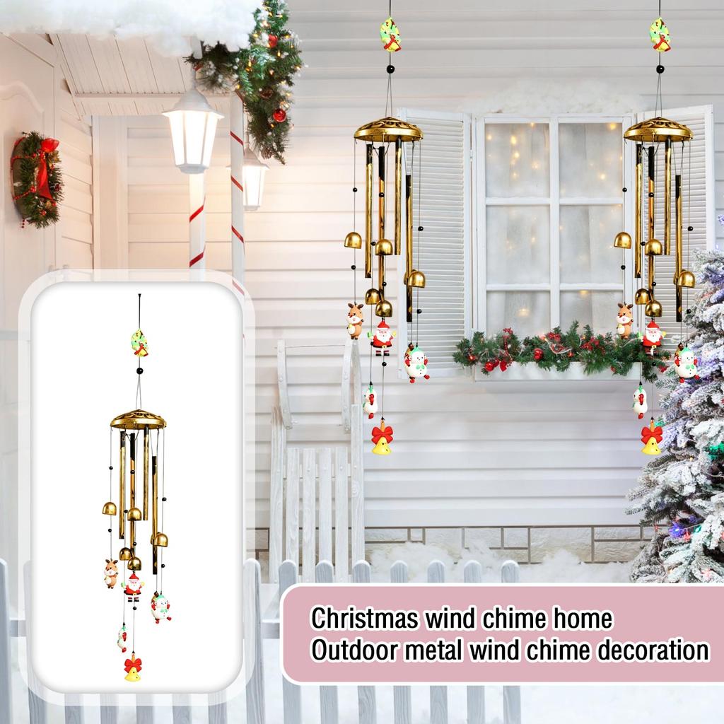 Christmas Wind Chimes: Home & Outdoor Metal Wind Chimes For Garden Decoration