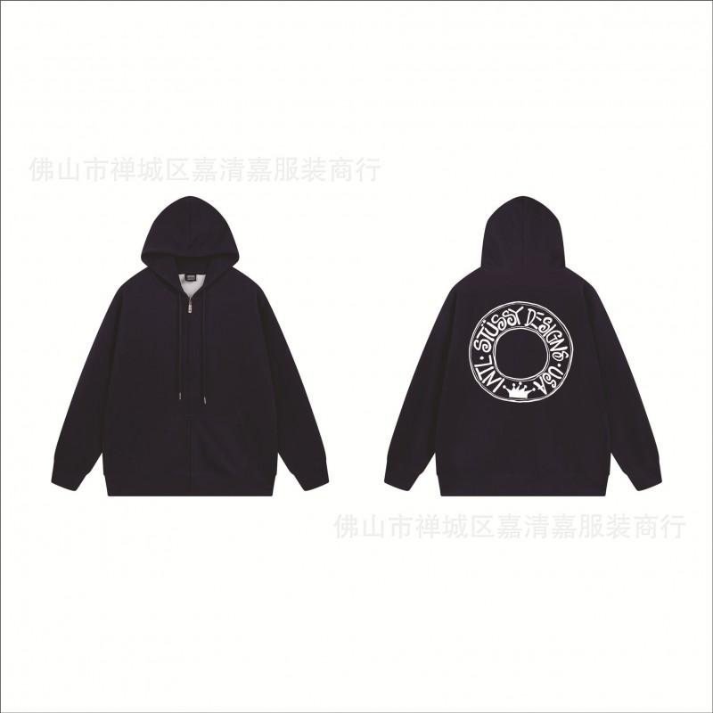 Mens Oversized Zip-Up Hooded Sweatshirt Casual Streetwear Cotton Pullover Fall