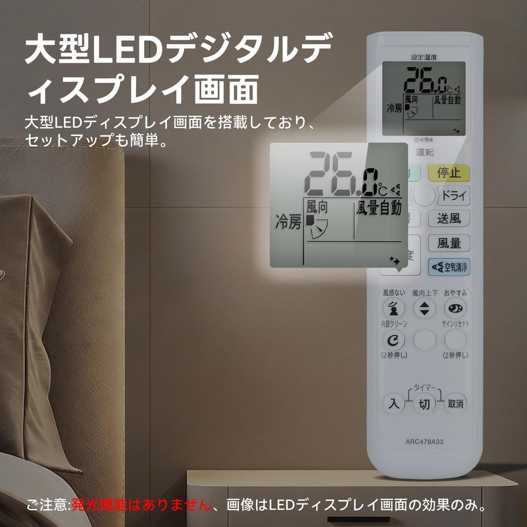 HYZJ Air Conditioner Remote Control ARC478A33 2308700 for Daikin Room Air Conditioners, Universal Remote Control for Daikin Air Conditioners AJT22TNS-