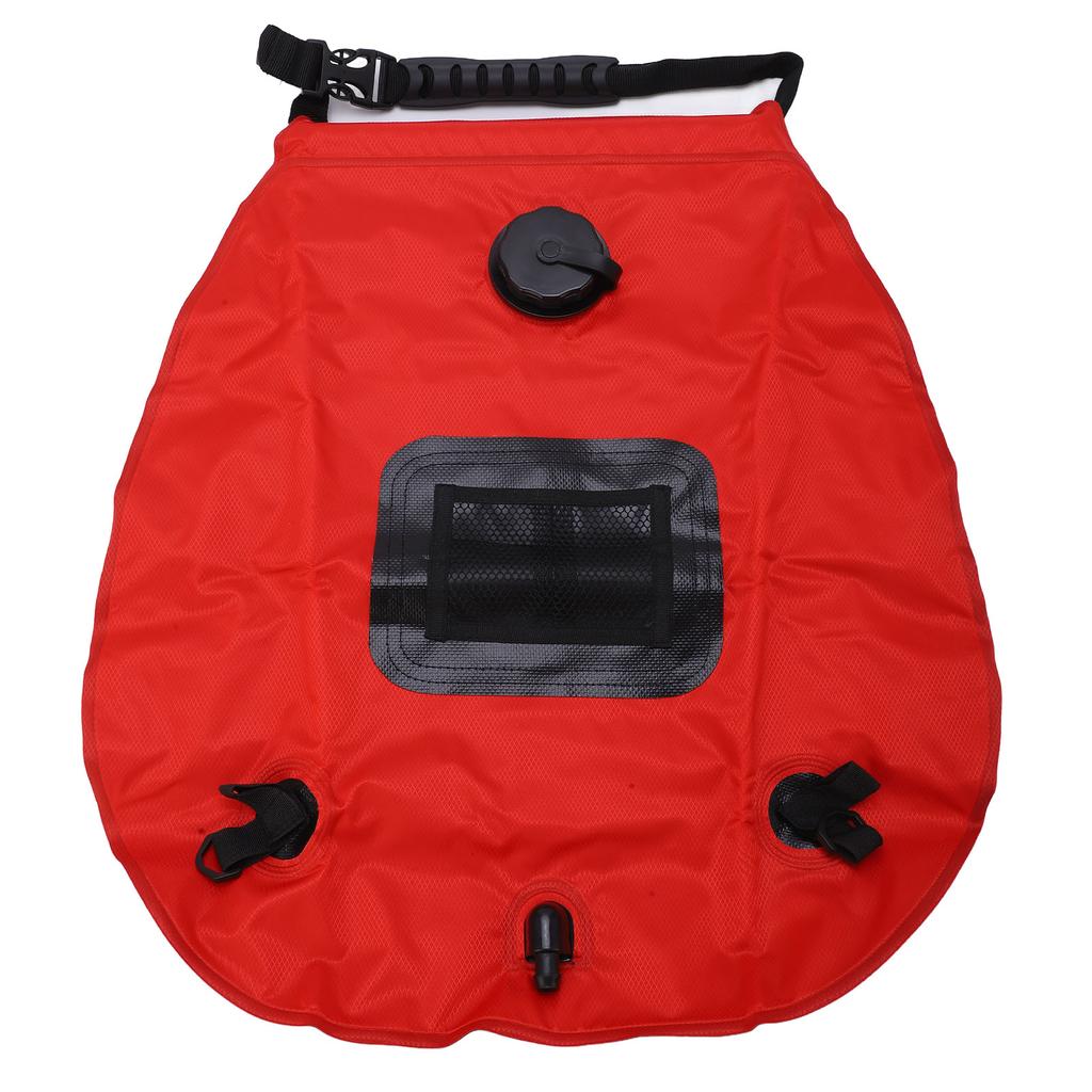 20L Folding Solar Heated Shower Bath Bags with Hose Shower Head Faucet for Camping Hiking