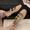 Mode Mode Hohl Damen Ballerinas Mit Schuhen Neu Im Frühling Sommer Weiblich Flache Schuhe Schnallenriemen Frauen Mary Janes Ballerinas Schuhe