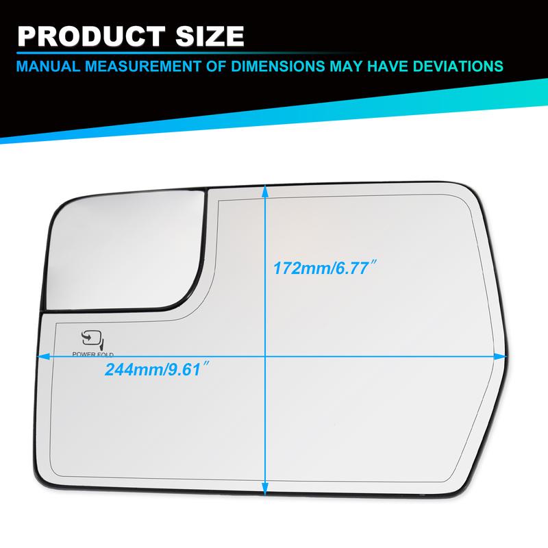 Door Rearview Mirror Lens Heated Rearview Mirror Glass For Ford F150 2011-2014 4L3Z-17K707-DB 4L3Z-17K707-DA BL3Z-17K707-E