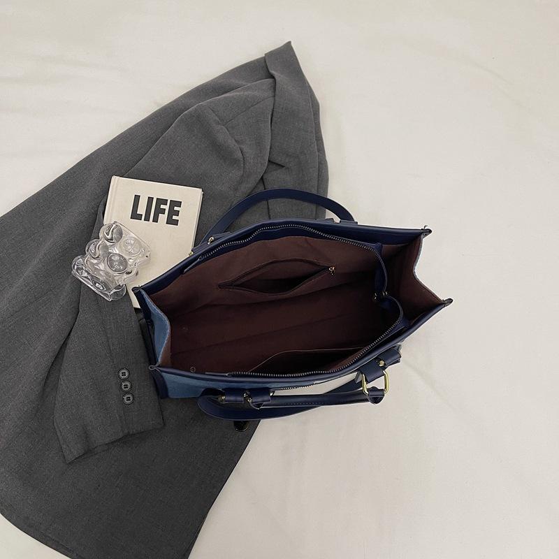 Large Capacity Tote Bag for Women Casual Fashion Ladies Splice Denim Handbag Designer Luxury Shoulder bags Ladies Messenger Bags