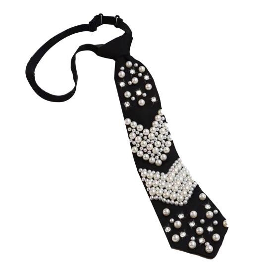 Herrslips Justerbar Förknuten Svart Slips Skoluniformer Cosplay Bröllop Festligheter Formella Vardagliga Händelser Slipsaccessoarer