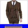 Costume trois-pièces à chevrons coupe ajustée pour homme, pour le travail, les banquets et les mariages