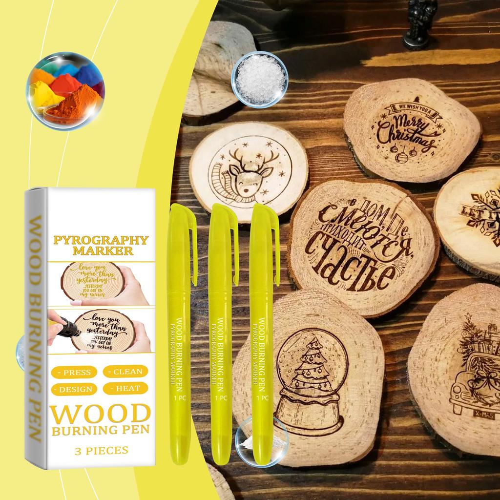 Pyrography Marker Pen Wood Pyrography Pen Burning Effect Pen Wood Marker Art Marker Pyrography Pen Pen 1.5ml