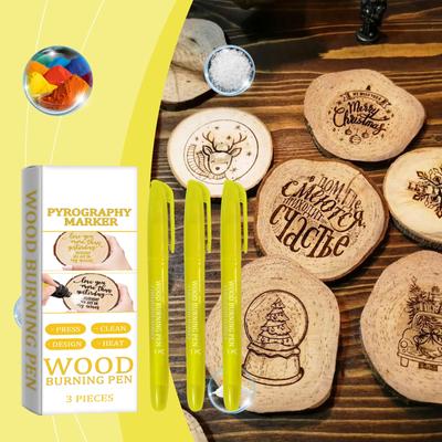 Pyrography Marker Pen Wood Pyrography Pen Burning Effect Pen Wood Marker Art Marker Pyrography Pen  Pen 1.5ml