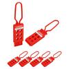 ABBP-6Pcs Industrial Safety Lockout Tag Hasps Nylon Padlock Hasps With 6 Hole Interlock For Equipment Maintenance