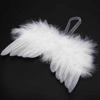 Lovely Chic Wedding Home Decoration Party Christmas Tree Decor Angel Wings Feather Wing Hanging Ornament