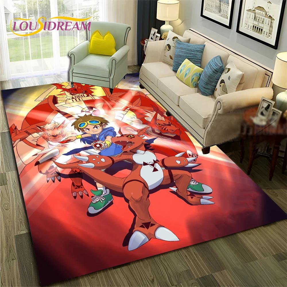 Cartoon Digimon Adventure Monster 3D Carpet Rug for Home Living Room Bedroom Sofa Doormat Decor,kids Area Rug Non-slip Floor Mat