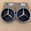 Black Border and Silver Border Decoration for Mercedes Benz W205 C E ML GL GLA CLA 2013-2016 Car Front Grilled Star Emblem Logo
