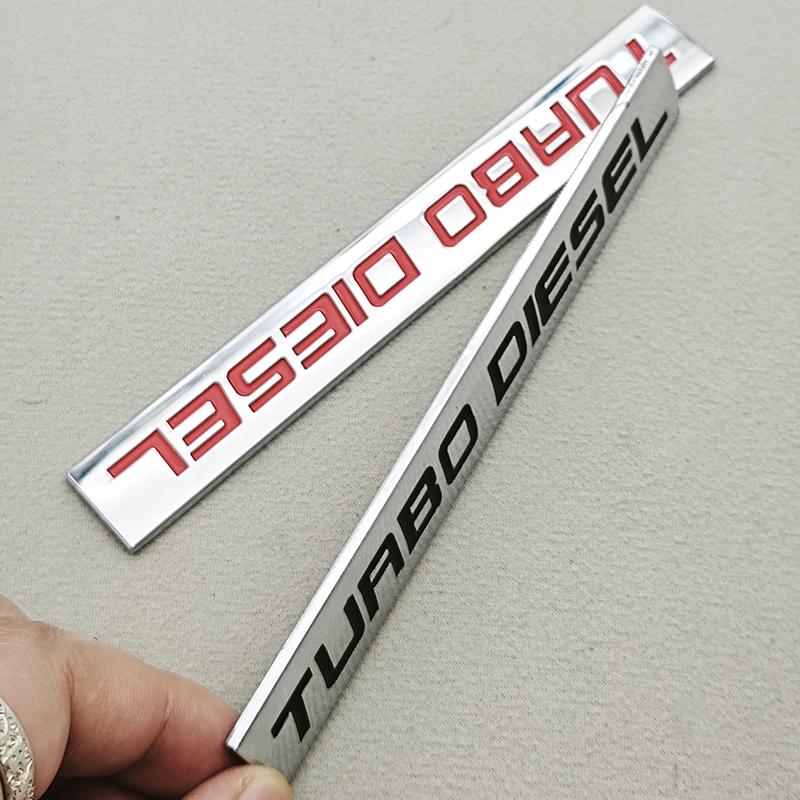3D Chrome Metal Rear Trunk Car Badge Logo Turbo Diesel Emblem Sticker RAM 2500 Body Decal Adhesive Car Body Accessories
