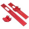 160mm Precision T Type Pocket Ruler Inch Metric Measuring Tool with Slide Stop for Carpentry Marking