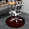 1PC Red Black Stripes Color Wheel Office Round Area Rug, Mat Suitable For Office, Under Office Chairs Bedroom Living Room Home Decor, Room Deco